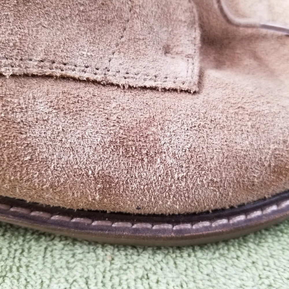 Steve Madden Men's Taupe Suede P-Crane Suede Leather Lace Up Oxfords Size 12
